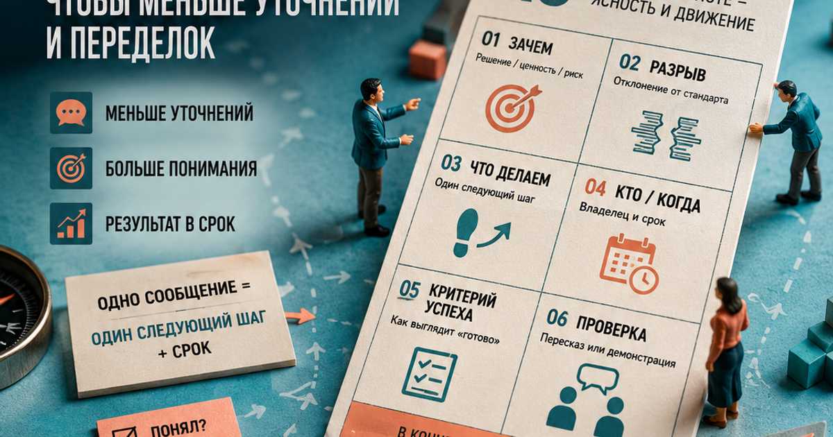 Как объяснять по-управленчески: 6 элементов сообщения и A3, чтобы меньше уточнений и переделок